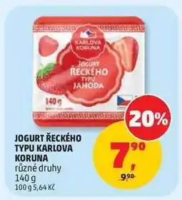 Penny Market JOGURT ŘECKÉHO TYPU KARLOVA KORUNA nabídka