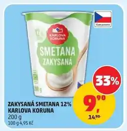 Penny Market Zakysaná smetana 12% Karlova Koruna nabídka