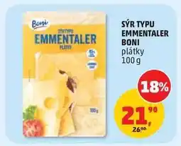 Penny Market SÝR TYPU EMMENTALER BONI plátky 100 g nabídka