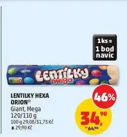 Penny Market Lentilky Hexa Orion nabídka