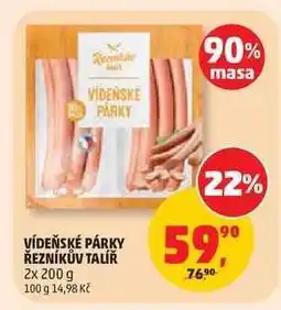 Penny Market VÍDEŇSKÉ PÁRKY ŘEZNÍKŮV TALÍŘ nabídka