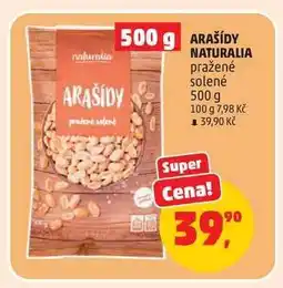 Penny Market ARAŠÍDY NATURALIA pražené solené nabídka