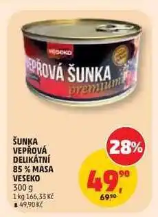 Penny Market Šunka vepřová delikátní 85% masa Veseko nabídka