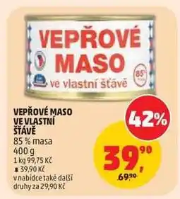 Penny Market Vepřové maso ve vlastní šťávě nabídka