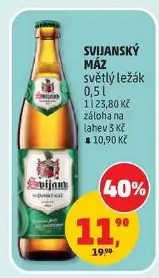Penny Market Svijanský Máz světlý ležák 0,5 l nabídka