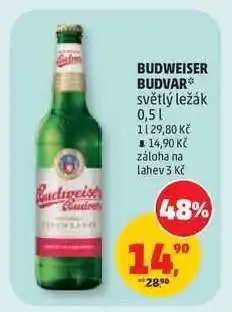 Penny Market BUDWEISER BUDVAR světlý ležák 0,5 l nabídka