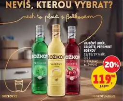 Penny Market Vaječný likér, Griotte, Peprmint Božkov nabídka