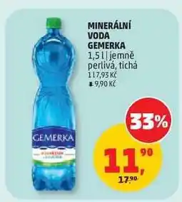 Penny Market MINERÁLNÍ VODA GEMERKA nabídka