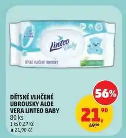 Penny Market Dětské vlhčené ubrousky Aloe Vera Linteo Baby nabídka