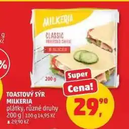 Penny Market TOASTOVÝ SÝR MILKERIA nabídka