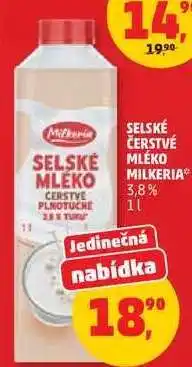 Penny Market SELSKÉ ČERSTVÉ MLÉKO MILKERIA nabídka