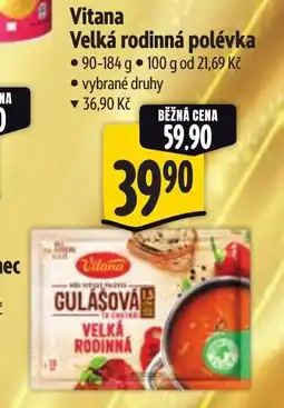 Albert Vitana velká rodinná polévka nabídka