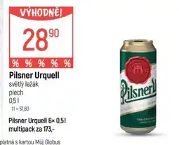 Globus Pilsner Urquell světlý ležák nabídka