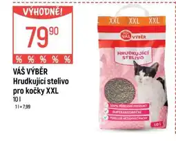 Globus VÁŠ VÝBĚR Hrudkující stelivo pro kočky XXL nabídka