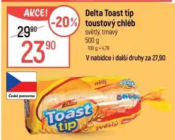 Globus Delta Toast tip toustový chléb nabídka