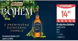 Globus Krušovice Bohem světlý ležák sklo nabídka