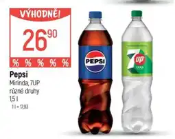 Globus Pepsi, Mirinda, 7Up nabídka