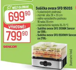 Globus Sušička ovoce SFD 950SS nabídka
