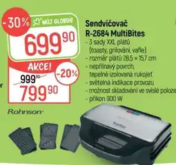 Globus Sendvičovač R-2684 MultiBites nabídka