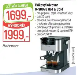 Globus Pákový kávovar R-98028 Hot & Cold nabídka