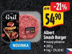 Albert Albert Smash Burger nabídka