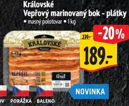 Albert KrálOVSKÉ vepřový marinovaný bok - plátky nabídka