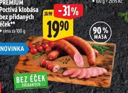 Albert Premium poctivá klobása nabídka