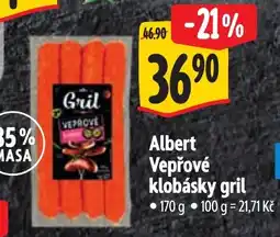 Albert Albert Vepřové klobásky gril nabídka