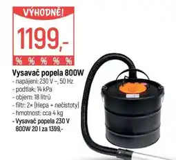 Globus Vysavač popela 800W nabídka