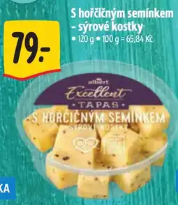 Albert albert excellent tapas s hořčičným semínkem sýrové kostky nabídka