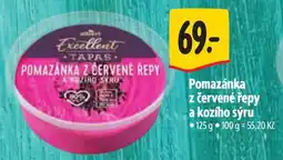 Albert Excellent Tapas Pomazánka z červené řepy a kozího sýru nabídka