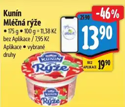 Albert Kunín Mléčná rýže nabídka