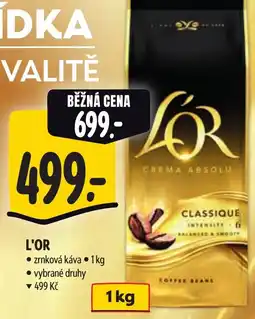 Albert L'OR zrnková káva nabídka