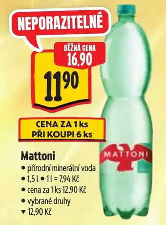 Mattoni přírodní minerální voda