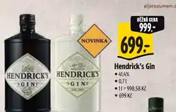 Albert Hendrick's Gin nabídka