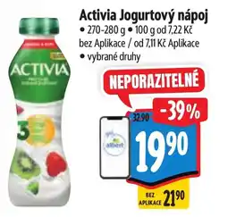 Albert Activia jogurtový nápoj nabídka