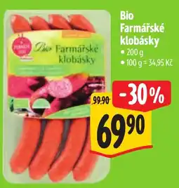 Albert Perken Bio Farmářské klobásy nabídka