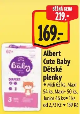Albert Albert Cute Baby Dětské plenky nabídka