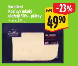 Albert Excellent Kozí sýr mladý uleželý 50% - plátky nabídka