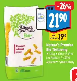 Albert Nature's Promise Bio Těstoviny nabídka