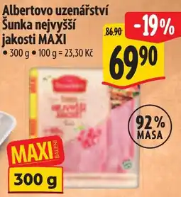 Albert Albertovo uzenárství šunka nejvyšší jakosti MAXI nabídka