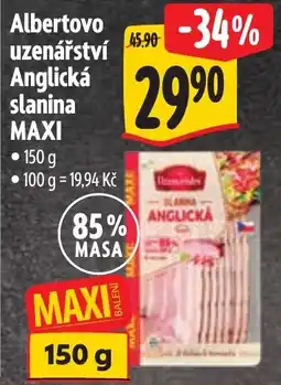 Albert Albertovo uzenárství Anglická slanina MAXI nabídka
