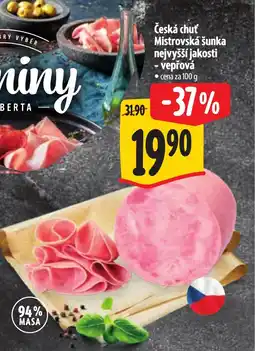 Albert Česká chuť Mistrovská šunka nejvyšší jakosti - vepřová nabídka