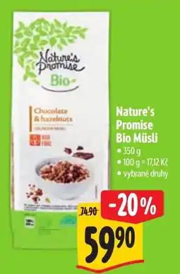 Albert Nature's Promise Bio Müsli nabídka