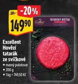 Albert Excellent hovězí tatarák ze svíčkové nabídka