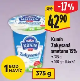 Albert Kunín Zakysaná smetana 15% nabídka