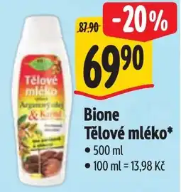 Albert Bione Tělové mléko nabídka