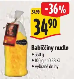 Albert Babiččiny nudle nabídka