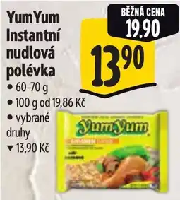 Albert YumYum instantní nudlová polévka nabídka