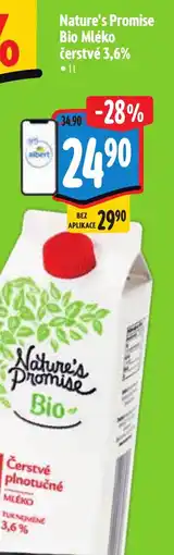 Albert Nature's Promise Bio Mléko čerstvé 3,6% nabídka